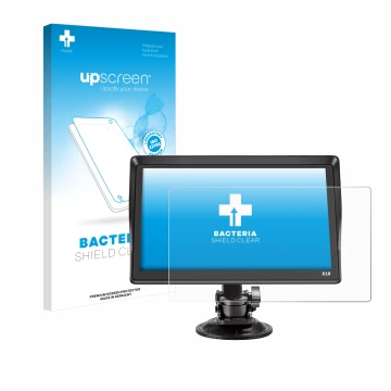 Front side of a product packaging with the brand logo upscreen. Next to it is the device Xgody X10 9