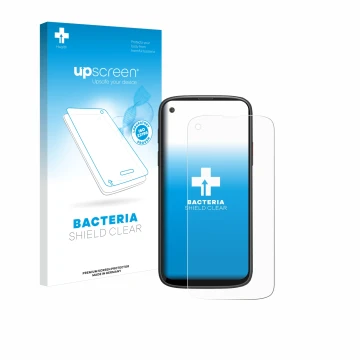 Front side of a product packaging with the brand logo upscreen. Next to it is the device Unihertz Jelly Max shown with the cor