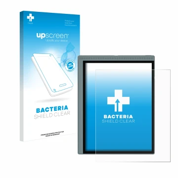 Front side of a product packaging with the brand logo upscreen. Next to it is the device Bigme B1051C shown with the correspon