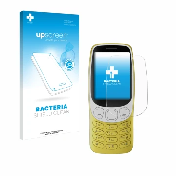 Front side of a product packaging with the brand logo upscreen. Next to it is the device Nokia 3210 shown with the correspondi
