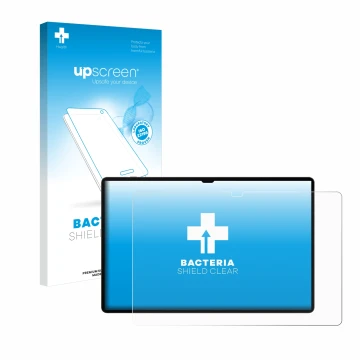 Front side of a product packaging with the brand logo upscreen. Next to it is the device Samsung Galaxy Tab S9 Ultra (case-fri