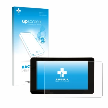 Front side of a product packaging with the brand logo upscreen. Next to it is the device Raspberry Pi Touchscreen 2 (7