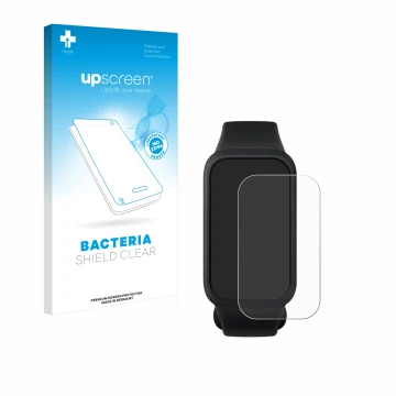 Front side of a product packaging with the brand logo upscreen. Next to it is the device Xiaomi Smart Band 9 Active shown with