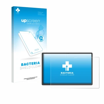 Front side of a product packaging with the brand logo upscreen. Next to it is the device Mediacom Azimut 4 Pro 11.97