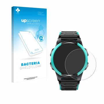 Front side of a product packaging with the brand logo upscreen. Next to it is the device SaveFamily Slim 4G shown with the cor