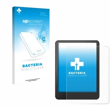 Front side of a product packaging with the brand logo upscreen. Next to it is the device Amazon Kindle Paperwhite 2024 (12. Ge