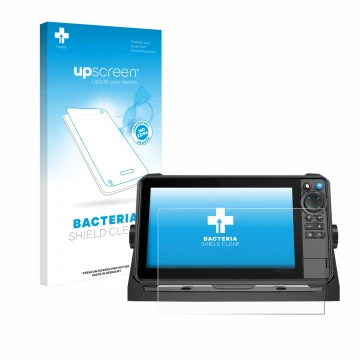 Front side of a product packaging with the brand logo upscreen. Next to it is the device Lowrance HDS-9 Pro shown with the cor
