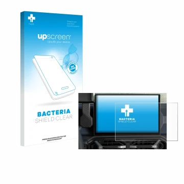 Front side of a product packaging with the brand logo upscreen. Next to it is the device Dacia Duster Infotainment System (202