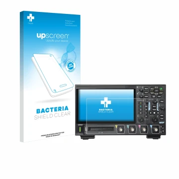 Front side of a product packaging with the brand logo upscreen. Next to it is the device Rigol DHO914 shown with the correspon