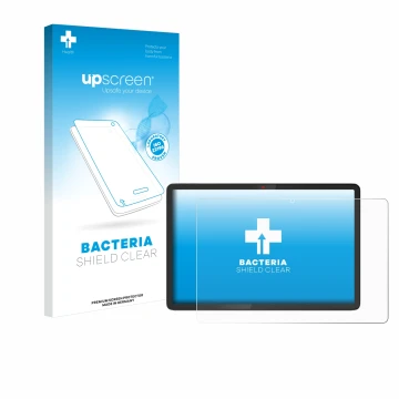 Front side of a product packaging with the brand logo upscreen. Next to it is the device Lenovo Chromebook Duet 11M889 shown w