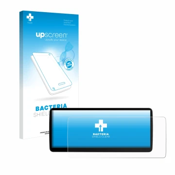 Front side of a product packaging with the brand logo upscreen. Next to it is the device Xtrons QLB22X3UNL 12,3