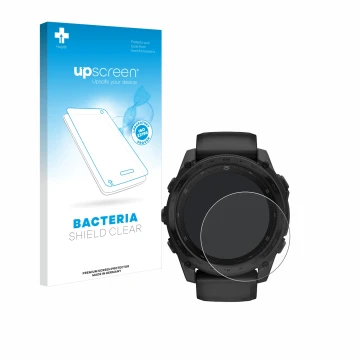 Front side of a product packaging with the brand logo upscreen. Next to it is the device Garmin Tactix 8 AMOLED (51 mm) shown 