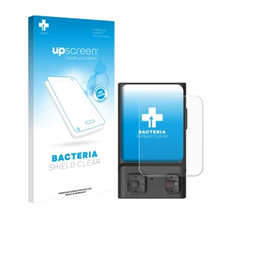 Front side of a product packaging with the brand logo upscreen. Next to it is the device Hoverair Beacon shown with the corres