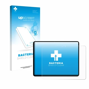 Front side of a product packaging with the brand logo upscreen. Next to it is the device Apple iPad Air 13