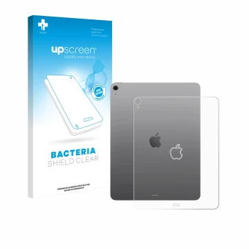 Front side of a product packaging with the brand logo upscreen. Next to it is the device Apple iPad Air 13