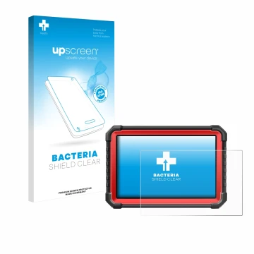 Front side of a product packaging with the brand logo upscreen. Next to it is the device Launch X-431 PRO3S+ V5.0 shown with t