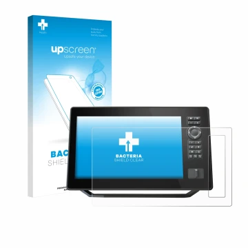 Front side of a product packaging with the brand logo upscreen. Next to it is the device Humminbird Xplore 10 shown with the c