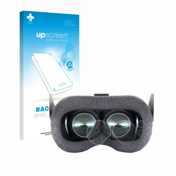 Front side of a product packaging with the brand logo upscreen. Next to it is the device Valve Index VR-Headset shown with the