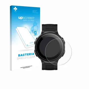 Front side of a product packaging with the brand logo upscreen. Next to it is the device Kiprun GPS 500 Coros shown with the c