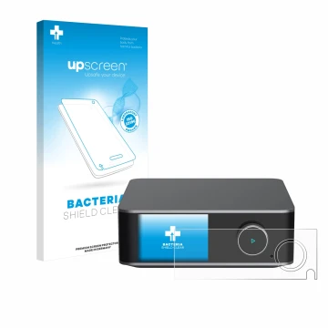 Front side of a product packaging with the brand logo upscreen. Next to it is the device WiiM Ultra shown with the correspondi