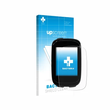 Front side of a product packaging with the brand logo upscreen. Next to it is the device Decathlon Van Rysel GPS 500 shown wit