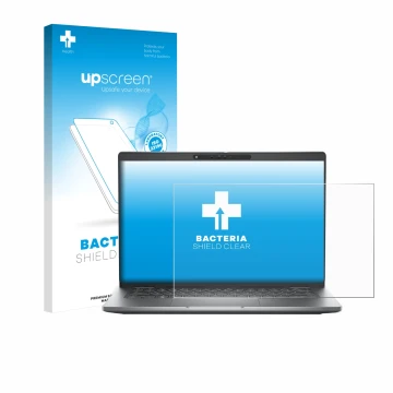 Front side of a product packaging with the brand logo upscreen. Next to it is the device Dell Latitude 5330 shown with the cor