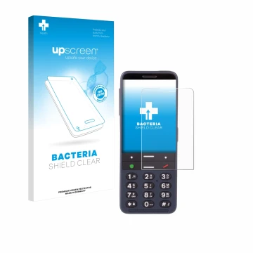 Front side of a product packaging with the brand logo upscreen. Next to it is the device BlindShell Classic 3 shown with the c