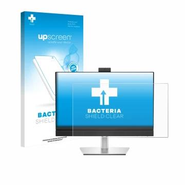 Front side of a product packaging with the brand logo upscreen. Next to it is the device Dell Pro 24 All-in-One PC shown with 