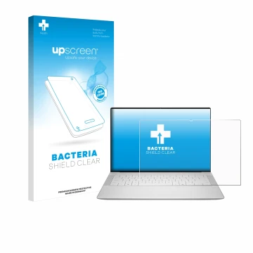 Front side of a product packaging with the brand logo upscreen. Next to it is the device Dell 14 Premium Laptop shown with the
