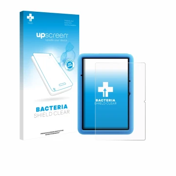 Front side of a product packaging with the brand logo upscreen. Next to it is the device Blackview Tab 60 Pro Kids 10.1