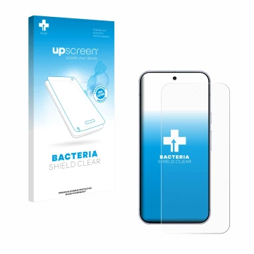 Front side of a product packaging with the brand logo upscreen. Next to it is the device Google Pixel 10 Pro XL shown with the