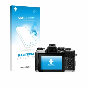 Front side of a product packaging with the brand logo upscreen. Next to it is the device Olympus OM System OM-5 Mark II shown 