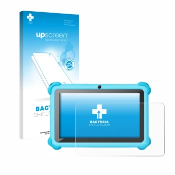 Front side of a product packaging with the brand logo upscreen. Next to it is the device zcobro KIDS710 7