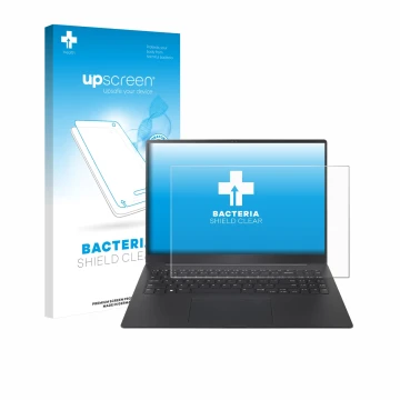 Front side of a product packaging with the brand logo upscreen. Next to it is the device LG gram Pro 16 2025 shown with the co