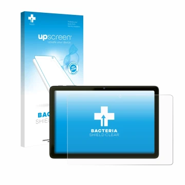 Front side of a product packaging with the brand logo upscreen. Next to it is the device VALE Tablet V10A shown with the corre