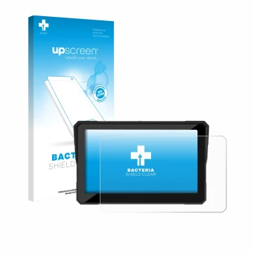 Front side of a product packaging with the brand logo upscreen. Next to it is the device Carpuride W702S Pro 7