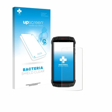 Front side of a product packaging with the brand logo upscreen. Next to it is the device Ulefone Armor 15 shown with the corre