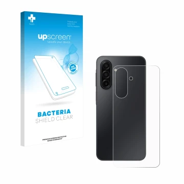 Front side of a product packaging with the brand logo upscreen. Next to it is the device Samsung Galaxy A17 5G (Back) shown wi