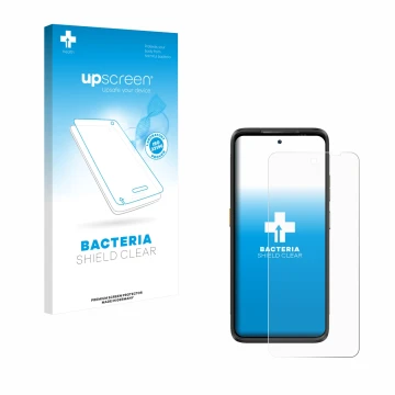 Front side of a product packaging with the brand logo upscreen. Next to it is the device Ulefone Armor 23 Ultra shown with the