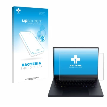 Front side of a product packaging with the brand logo upscreen. Next to it is the device Razer Blade 14 2025 shown with the co