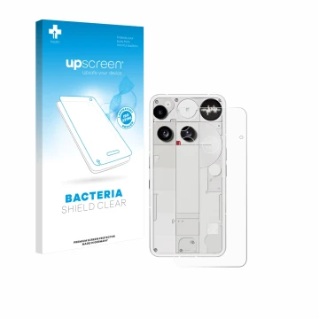 Front side of a product packaging with the brand logo upscreen. Next to it is the device Nothing Phone (3) (Back) shown with t