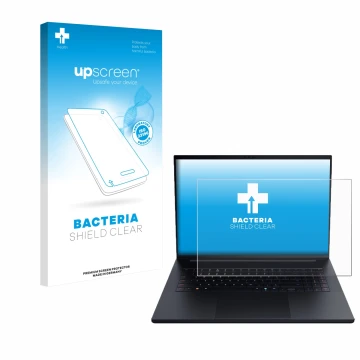 Front side of a product packaging with the brand logo upscreen. Next to it is the device Razer Blade 18 2025 shown with the co