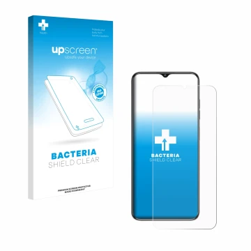 Front side of a product packaging with the brand logo upscreen. Next to it is the device Oukitel C1 shown with the correspondi