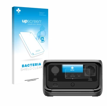 Front side of a product packaging with the brand logo upscreen. Next to it is the device EcoFlow River 3 Plus shown with the c