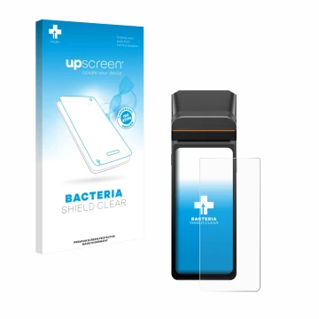 Front side of a product packaging with the brand logo upscreen. Next to it is the device Sunmi V3H shown with the correspondin