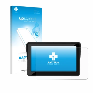 Front side of a product packaging with the brand logo upscreen. Next to it is the device Carpuride W702RS Pro 7