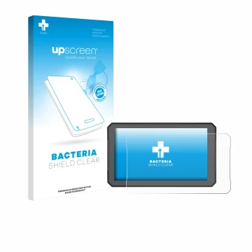 Front side of a product packaging with the brand logo upscreen. Next to it is the device BOUWOIMA Motorrad Carplay 7