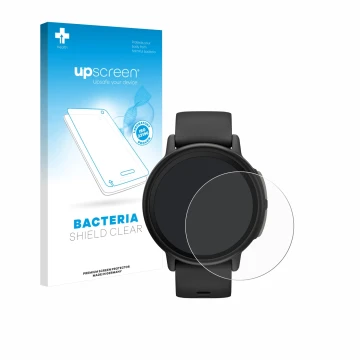 Front side of a product packaging with the brand logo upscreen. Next to it is the device Garmin Bounce 2 shown with the corres