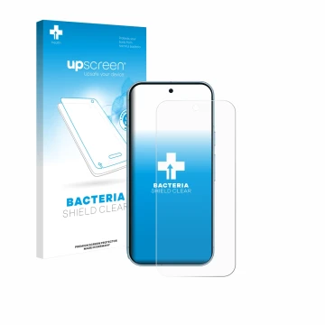 Front side of a product packaging with the brand logo upscreen. Next to it is the device Google Pixel 9 (case-friendly) shown 