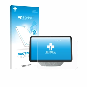 Front side of a product packaging with the brand logo upscreen. Next to it is the device Amazon Echo Show 8 2025 (4th Gen.) sh